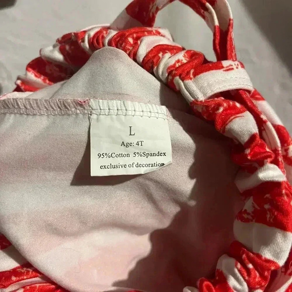 Toddler Girls Patriotic American Flag Outfit 4T - Picture 8 of 8